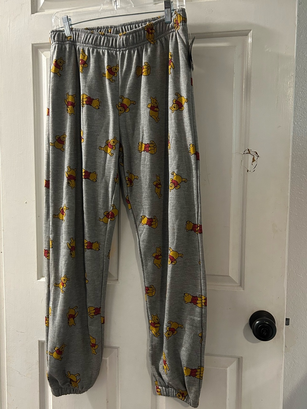 Disney Gray Sweatpants with Yellow & Red Character Print